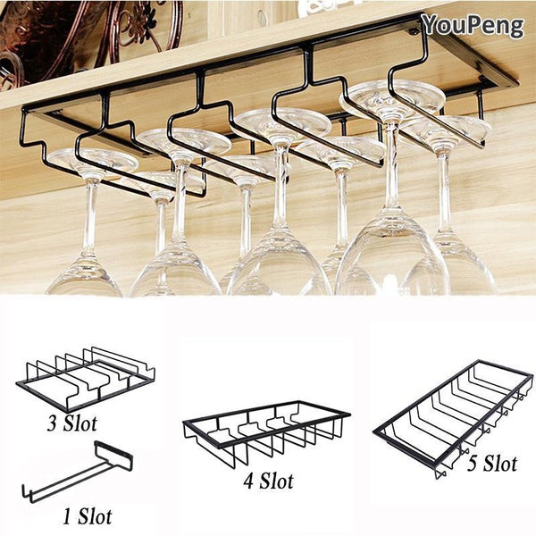 YouPeng Iron Art Glass Cup Holder Durable Wine Glass Rack Wine Glass Hanger Wine Glass Hanging Stand for Bar Home