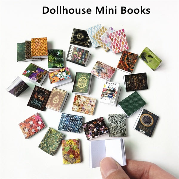 1:12 Dollhouse Mini Novels-Notebooks-Books-Magazines Dollhouse Accessories Study Room Miniatures Collection Toy