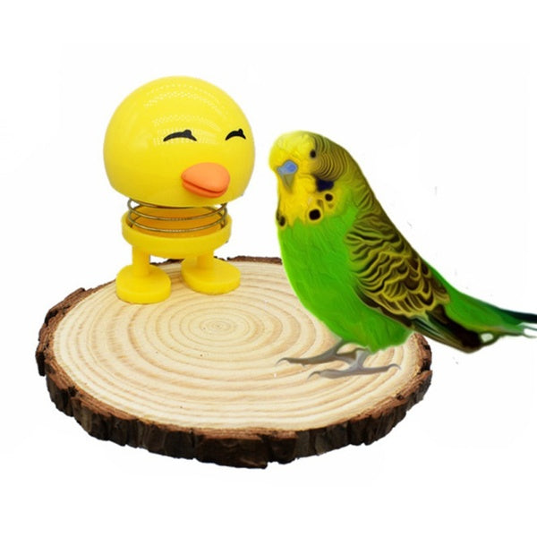 Bird Toys Funny Parrot Toys Stand Moving Bird Cage Platform Supplies Perching Stick Bird Stand Relieve Stress Toy