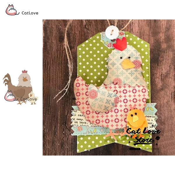 Hen Chicken Animal Metal Cutting Dies Stencils For DIY Scrapbooking Paper Card Decorative Craft Dies Embossing Die Cuts New 2019