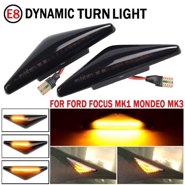 2 pieces Led Dynamic Side Marker Turn Signal Light Sequential Blinker Light For Ford MONDEO 2000-2007 MK 3 FOCUS MK1 1998-2004