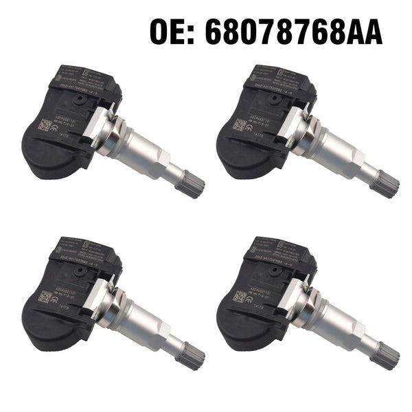 4 PCS Car TPMS Car TPMS Tire Pressure Monitoring Sensor 68078768AA for Chrysler 200 300 Sebring Dodge Jeep Compass
