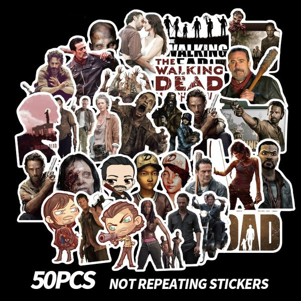 10-50Pcs The Walking Dead Stickers Graffiti Stickers for DIY Luggage Laptop Skateboard Motorcycle Bicycle Stickers