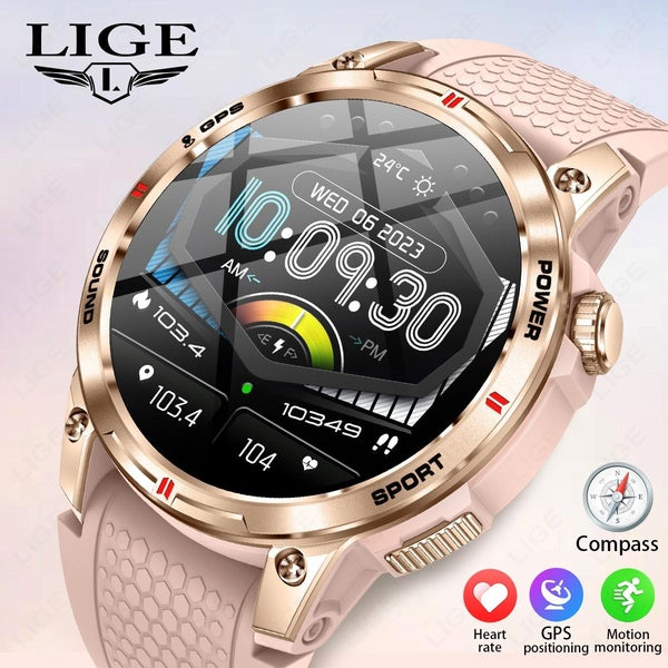 Montre connectée militaire d'extérieur, 2024 mah, avec appels Bluetooth, pour Xiaomi Android IOS, étanche, Fitness, 100+ montres de sport