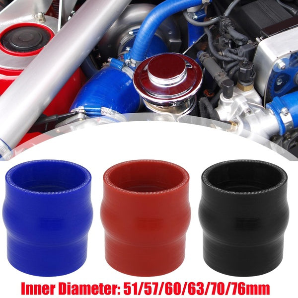 X AUTOHAUX Tuyau réducteur droit en silicone ID 51-57-60-63-70-76 mm Coupleur de tuyau en silicone Tube de refroidisseur intermédiaire pour tuyauteri