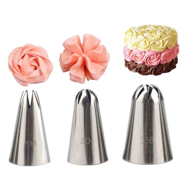 # 1 M # 2D # 336 Cake Tips Set Cream Decoration Icing Piping Pastry Nozzles Cupcake Decorating Tool Bakeware