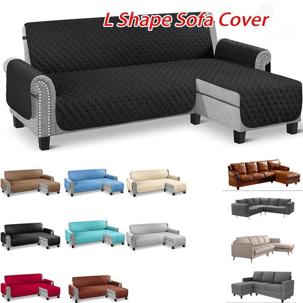 L Shape Sofa Cover Slipcover Couch Cover Lounge Cover Furniture Protector Cover (small,large) (Contact Me First for Sizing Questions)