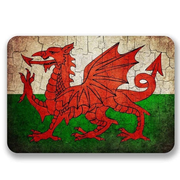 Distressed Wales Welsh Dragon Flag Vinyl Decal Sticker for Car Truck Window Bumper