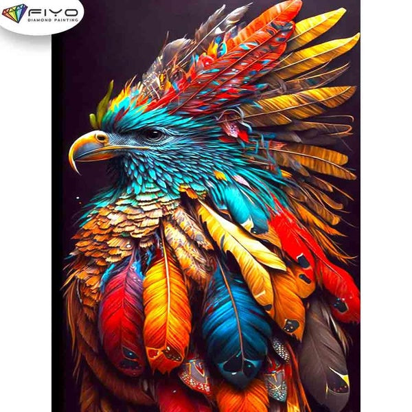 FIYO Colorful Parrot Diamond Painting Kits For Adults DIY 5D Diamond Mosaic Diamond Painting Home and Kitchen Fashion Canvas Pictures Wall Decoration