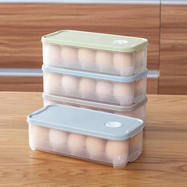 1PC Plastic Egg Container Case Refrigerator Fresh Storage Box Kitchen Tool Portable Wild Picnic Egg Organizer Kitchenware XB 069
