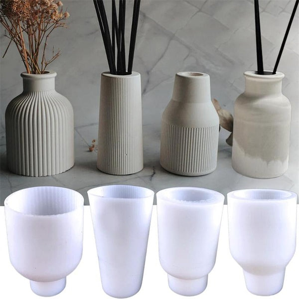 4styles Silicone Molds for DIY Resin-Concrete Small Vases