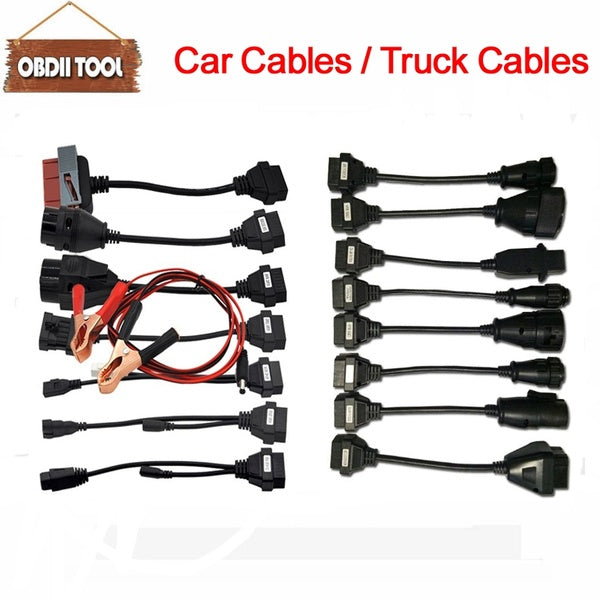 Full set 8 Car Cables Truck Cables for WOW TCS CDP Plus mvd Multidiag pro OBD2 car leads diagnostic-tool interface scanner