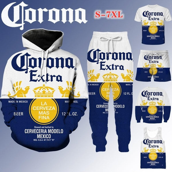 New Hot Plus-size S-7XL Hot Selling Corona Men Women 3D Printing Harajuku Style T Shirt -hoodies- Sweatshirts-pants-shorts-vest-Zip Hoodies