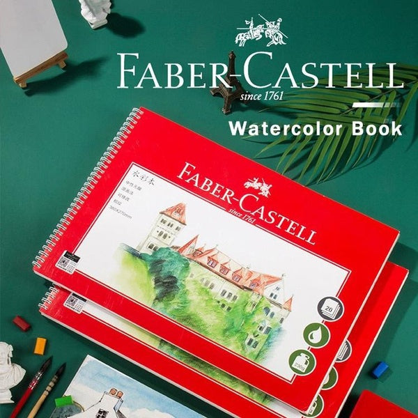 FABER CASTELL papier aquarelle professionnel-livre 8K 230 g-m² 20 feuilles livre Acuarela livre de crayons de couleur-fournitures d'art en papier