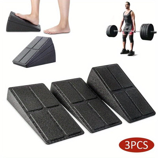 Lot de 3 briques de yoga, blocs de squat, planche inclinée, réglable, antidérapante, pour exercices, gym, fitness, yoga, accessoires
