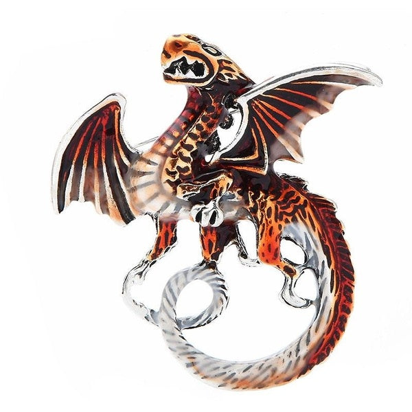 Vintage Dragon Broches 6 couleurs émail Animal Femmes Hommes Casual Party Broche Pins Cadeaux