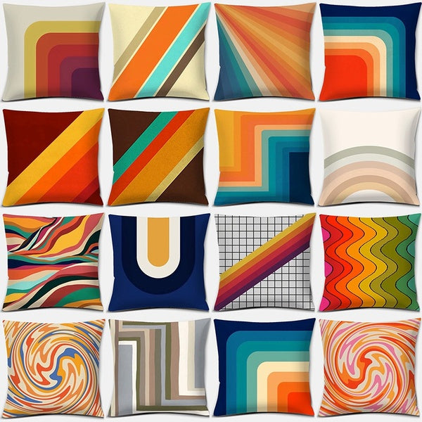 Abstract color palette throw pillows Series Pillow Gift Home Office Decoration Pillow Bedroom Sofa Car Cushion Cover (45cm * 45cm)