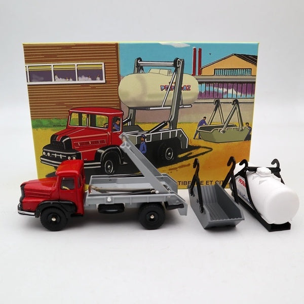 1-43 Atlas Dinky 805 Truck Unic Multibenne Marrel and tank Primagaz Diecast Toys Car Auto Gift