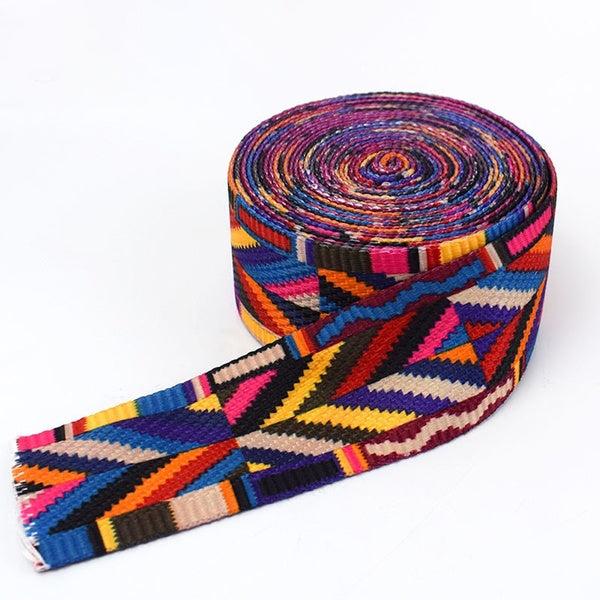 38-50mm Ethnic Jacquard Webbing Bag Strap Ribbon for DIY Home Textile Clothing Belt Decor Sewing Accessories