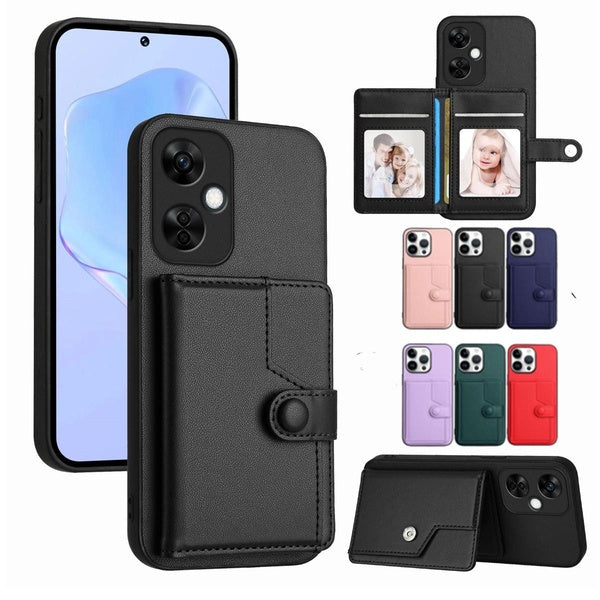 Étui portefeuille magnétique en cuir avec fente pour carte et rabat antichoc pour OnePlus NordCE4Lite Nord4 NordCE4 NordCE3Lite et rien CMF Phone1 Ph