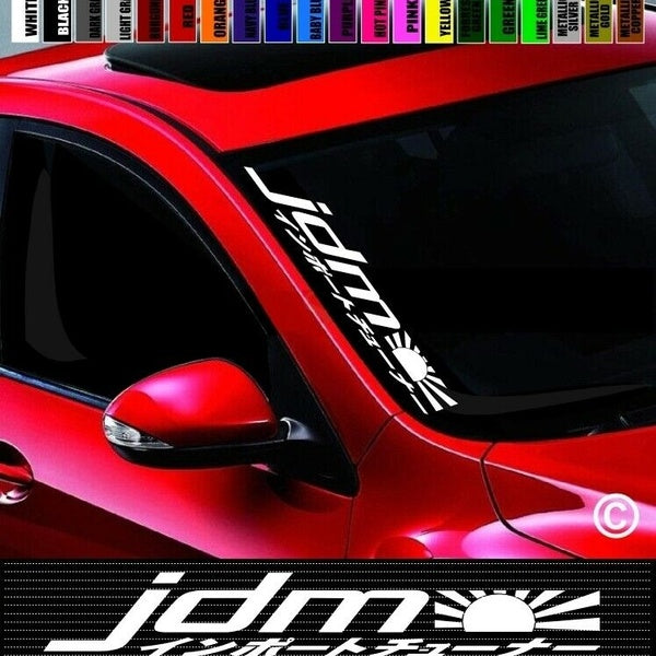 20" JDM #4 Side Windshield Car Decal Sticker Japanese Flag Import Street Racing