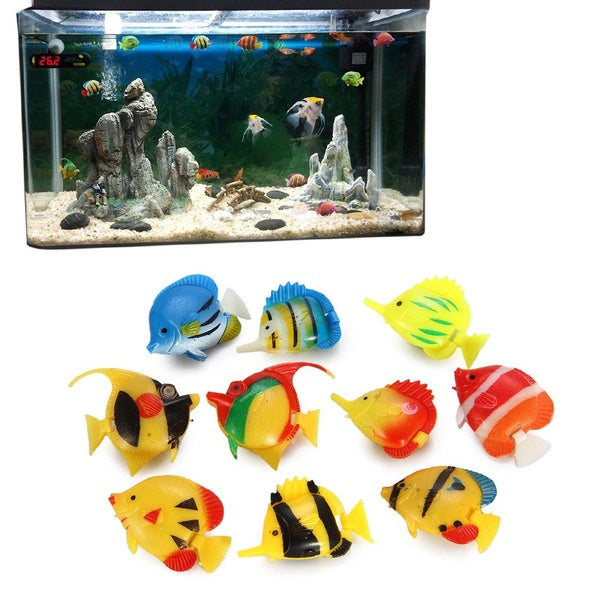 5-10 Pcs Aquarium Fish Tank Artificial Plastic Fake Floating Fish Pet Decoration Decor Ornaments