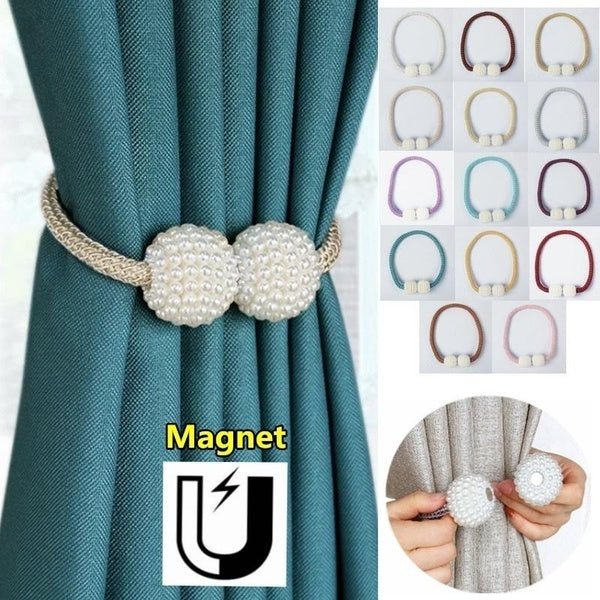 14 Colors Modern Simple Tieback Magnet Curtain Buckle Curtain Clips Magnetic Curtain Holder Home Decor Valance Tieback - 1PC Curtain Buckle