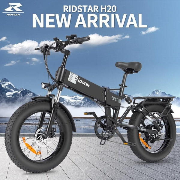 Ridstar H20 48V 1000W Electric Bicycle Fat Tire Electric Bike 20" folding Ebikes