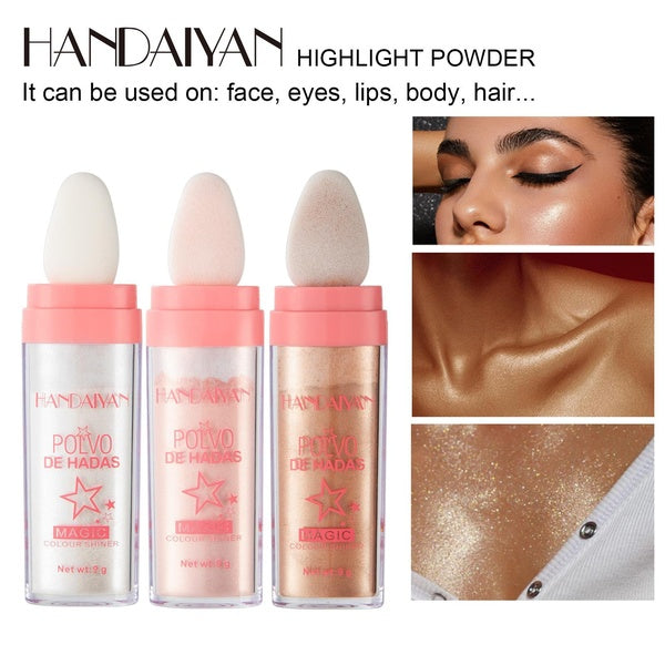Cross border makeup glitter powder, fairy high gloss powder, brightening the skin, shining pearl, natural modification of makeup, three-dimensional h