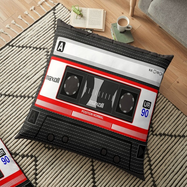 Music Cassette Tape Pattern Cushion Cover Throw Pillow Case Home Decor High Quality
