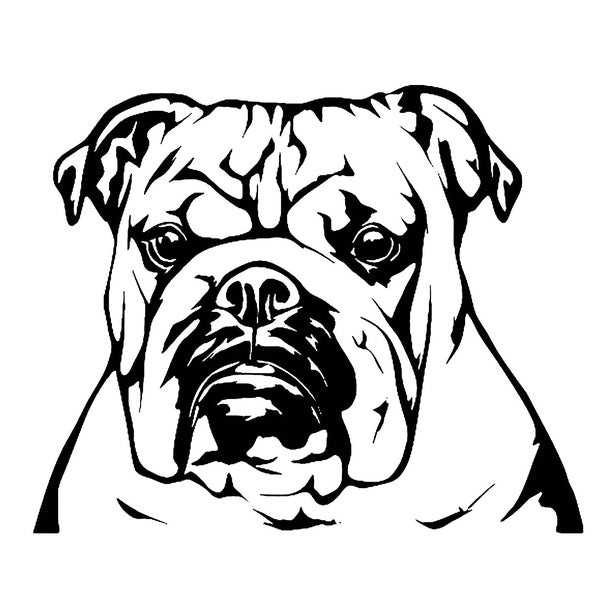2pcs, English Bulldog Night Reflective Wall Home Decoration Stickers Vinyl Decal Car Stickers