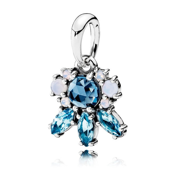 Motifs en argent sterling 925 de perles de charme en cristal de couleur givre pour bracelet européen