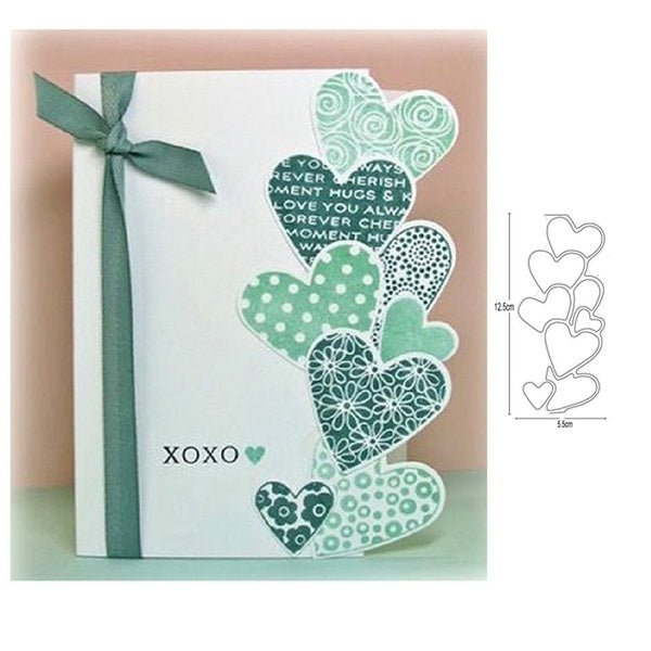 Love Heart Border Frame Metal Cutting Dies Cut Stencils for Scrapbooking Album Decorative Embossing Paper Dies for Card Making