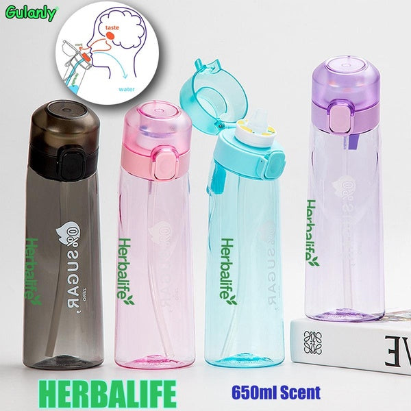 Air Up Flavored NEW HEBALIFE Water Bottle Scent Water Cup with Pods Flavored Sports Water Bottle For Outdoor Fitness With Straw Flavor Pod BPA Free