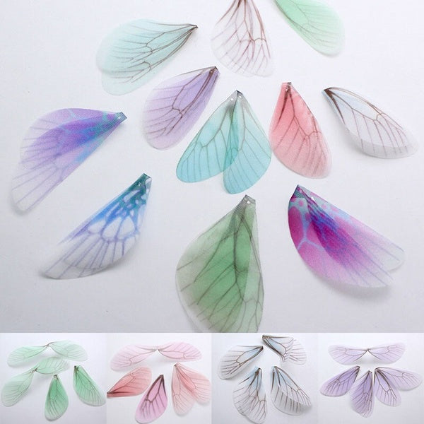 20Pcs-Lot Charms Chiffon Yarn Dragonfly Wing Pendant For DIY Necklace Earrings Handmade Jewelry Making Material Accessories