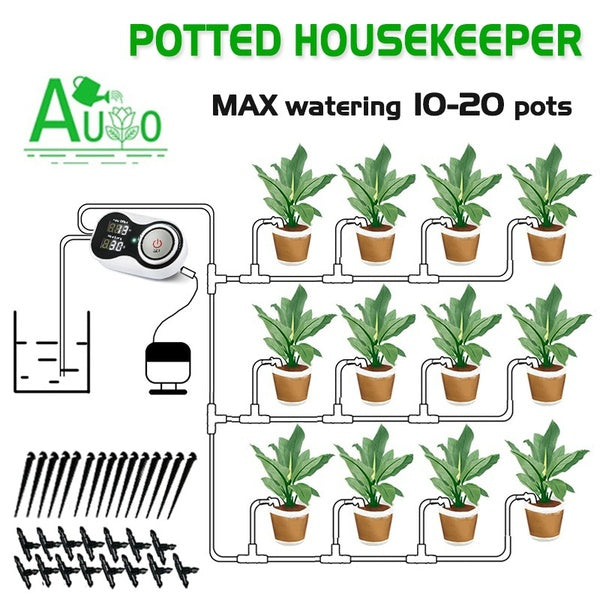 Intelligent Automatic Watering System for 10-15 Plants, Plant Cultivation Equipment with a Watering Cycle of Up to 40 Days, Watering System Timer Gar