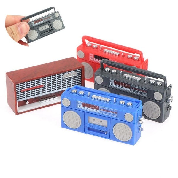 1-12 Scale Miniature Doll house Radio Cute Mini Tape-recorder Model Doll House Furniture Decoration Accessories Toy