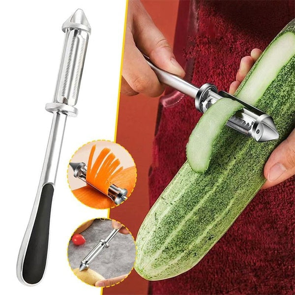 Multifunctional Vegetable Peeler, 3 in 1 Stainless Steel Peeler Potato Cucumber Carrot Peeler Kitchen Tool 1-2-3pcs