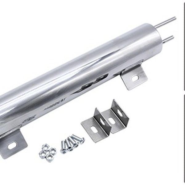 Universal Radiator Coolant Overflow Tank with Bolts Stainless Steel