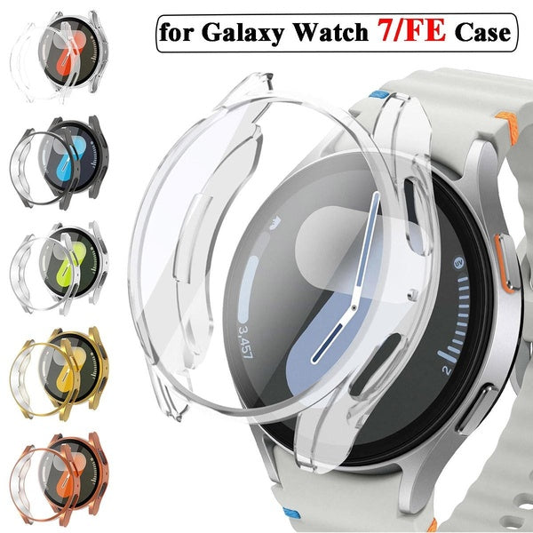TPU Case for Samsung Galaxy watch 7 44mm 40mm Plated Screen protector All-around Bumper Shell Galaxy watch FE 40mm cover(1 PC Case）
