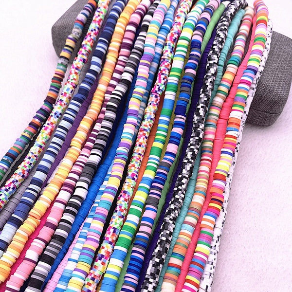 NEW 6mm Color Polymer Clay Beads Slices for Girls Bracelet Making Diy Bracelet Accessories