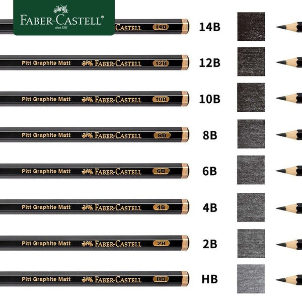 Faber-Castell Matte Sketch Pencil 6Pcs Art Graphite Pencils For Painting Writing Shading Sketch Black Lead Design Pencils Art Supplies