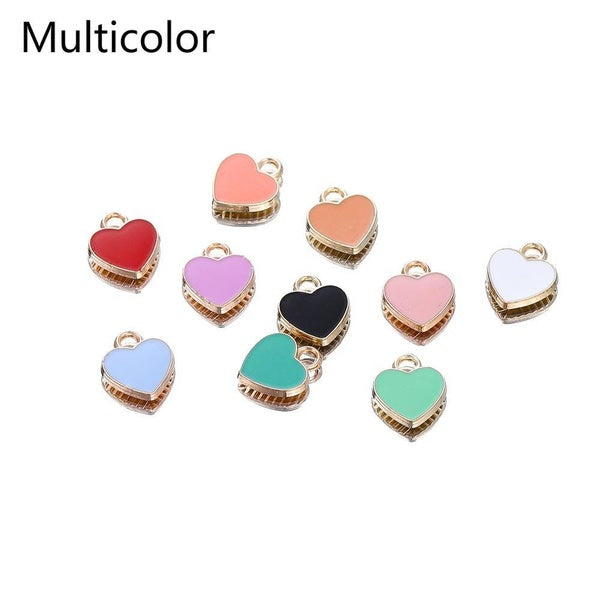 5Pcs-bag Heart Shape Pendant Charms Pendant For DIY Necklace Bracelet Jewelry Making Accessories Matron Inn