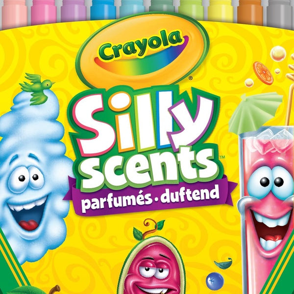 Crayola Silly Scents Washable Scented Markers, 10 Count, Gift for Kids
