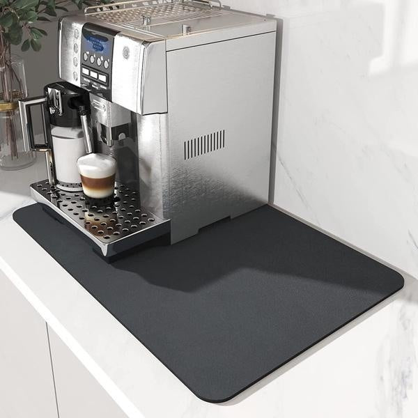 Dish Drying Mat Super Absorbent Hide Stain Rubber Backed Kitchen Countertop Dinnerware Tableware Under Coffee Bar Pot Cup Mat