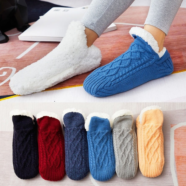 Plus Velvet Thickened Bottom Spot Glue Warm Indoor Home Socks Men's Socks Overshoes