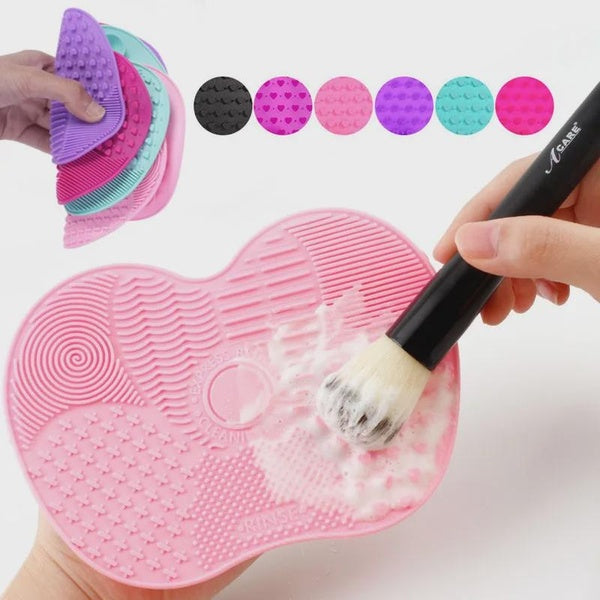 1Pc Silicone Makeup Brush Cleaning Pad Cosmetic Make Up Washing Brush Gel Cleaning Mat Foundation Makeup Brush Cleaner Pad Scrubbe Board