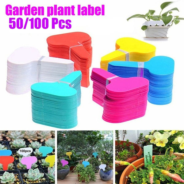 New Plastic Tag Garden Tags Plant Flower Label Nursery Tag Markers Waterproof Re-Usable Nursery Garden Label