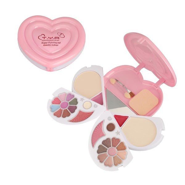TYA-T550 Makeup Case Set Kit-Ultimate Color Combination-Holiday Gift Set Cosmetics Eye Shadow Lip Gloss Blush Combo Palette