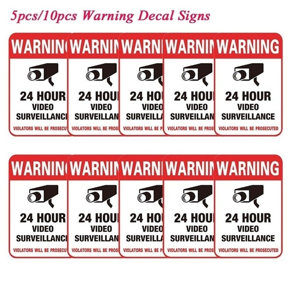 2018 NOUVEAU 5Pcs-10Pcs Accueil CCTV Surveillance Caméra de Sécurité Vidéo Autocollant Avertissement Decal Signes